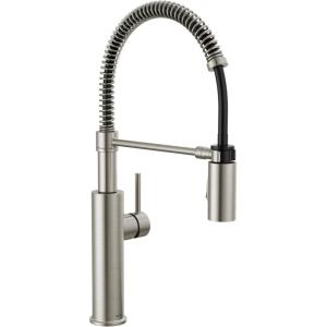 imageDelta Antoni Pro Style Commercial Kitchen Faucet with Pull Down Sprayer Single Hole Brushed Gold Kitchen Sink Faucet Single Handle Champagne Bronze 18803CZDSTSpotshield Stainless