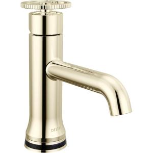 imageDelta Trinsic Touchless 1Hole Bathroom Faucet Touch On Technology Brushed Nickel Trinsic Single Hole Bathroom Sink Faucet with Wheel Handle Metal PushPop Drain Assembly Stainless 558TSSMPUDSTPolished Nickel