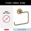 imageDelta Trinsic 1Pack Hand Towel Holder Champagne Bronze Towel Racks for Bathroom Wall Square Towel Ring Holder for Bath Towel Hanger for Kitchen Bathroom Accessories 759460CZChampaign Bronze