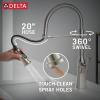 imageDelta Ermelo Pro Style Commercial Kitchen Faucet with Pull Down Sprayer Single Hole Brushed Gold Kitchen Sink Faucet Single Handle Champagne Bronze 18887CZDSTStainless
