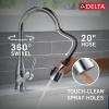 imageDelta Hazelwood Matte Black Kitchen Faucet with Pull Down Sprayer and Soap Dispenser Modern Single Hole Kitchen Sink Faucet Single Handle Matte Black 19831ZBLSDDSTChrome