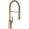 imageDelta Ermelo Pro Style Commercial Kitchen Faucet with Pull Down Sprayer Single Hole Brushed Gold Kitchen Sink Faucet Single Handle Champagne Bronze 18887CZDSTChampagne Bronze
