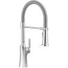imageDelta Ermelo Pro Style Commercial Kitchen Faucet with Pull Down Sprayer Single Hole Brushed Gold Kitchen Sink Faucet Single Handle Champagne Bronze 18887CZDSTChrome