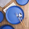 imageStone Lain Stoneware Dish Set 4 Mugs Albie  Speckled WhiteAlbie  Blue and Black