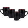 imageStone Lain Stoneware Dish Set 4 Mugs Albie  Speckled WhiteAlbie  Red and Black