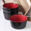 imageStone Lain Stoneware Dish Set 4 Mugs Albie  Speckled WhiteAlbie  Red and Black