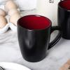 imageStone Lain Stoneware Dish Set 4 Mugs Albie  Speckled WhiteAlbie  Red and Black