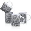 imageStone Lain Stoneware Dish Set 4 Mugs Albie  Speckled WhiteSophie  White and Black