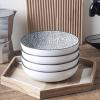 imageStone Lain Stoneware Dish Set 4 Mugs Albie  Speckled WhiteSophie  White and Black
