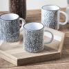 imageStone Lain Stoneware Dish Set 4 Mugs Albie  Speckled WhiteSophie  White and Black