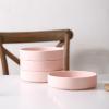 imageStone lain Stella Pasta Bowl 6Piece Set Round Porcelain Lime GreenBlush