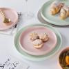 imageStone lain Stella Pasta Bowl 6Piece Set Round Porcelain Lime GreenBlush