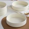 imageStone lain Stella Pasta Bowl 6Piece Set Round Porcelain Lime GreenCream