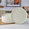 imageStone lain Stella Pasta Bowl 6Piece Set Round Porcelain Lime GreenCream