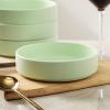 imageStone lain Stella Pasta Bowl 6Piece Set Round Porcelain Lime GreenLime Green