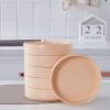 imageStone lain Stella Pasta Bowl 6Piece Set Round Porcelain Lime GreenPastel Orange