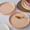 imageStone lain Stella Pasta Bowl 6Piece Set Round Porcelain Lime GreenPastel Orange