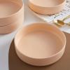 imageStone lain Stella Pasta Bowl 6Piece Set Round Porcelain Lime GreenPastel Orange