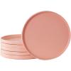 imageStone lain Stella Pasta Bowl 6Piece Set Round Porcelain Lime GreenPeach