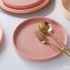 imageStone lain Stella Pasta Bowl 6Piece Set Round Porcelain Lime GreenTerracotta