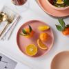 imageStone lain Stella Pasta Bowl 6Piece Set Round Porcelain Lime GreenTerracotta