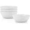 imageStone lain Weave Stoneware Dish Set 4 Bowls Abigael  GrayAbigael  White