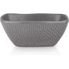 imageStone lain Weave Stoneware Dish Set 4 Bowls Abigael  GrayOlivia  Gray