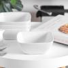 imageStone lain Weave Stoneware Dish Set 4 Bowls Abigael  GrayOlivia  White