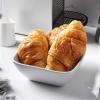 imageStone lain Weave Stoneware Dish Set 4 Bowls Abigael  GrayOlivia  White