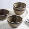 imageStone Lain Stoneware Dish Set 4 Mugs Albie  Speckled WhiteTina  Green and Beige