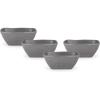 imageStone lain Weave Stoneware Dish Set 4 Bowls Abigael  GrayOlivia  Gray