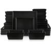 imageStone Lain 24 Pieces Stoneware Square Dinnerware Set Black MatteBlack