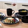 imageStone Lain Albie 32Piece Dinnerware Set Stoneware White SpeckledBlack