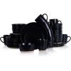 imageStone Lain Albie 32Piece Dinnerware Set Stoneware White SpeckledBlack