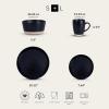imageStone Lain Albie 32Piece Dinnerware Set Stoneware White SpeckledBlack