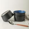 imageStone Lain Albie 32Piece Dinnerware Set Stoneware White SpeckledBlue and Black
