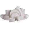 imageStone Lain Albie 32Piece Dinnerware Set Stoneware White SpeckledOffWhite
