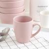 imageStone Lain Albie 32Piece Dinnerware Set Stoneware White SpeckledPink