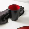 imageStone Lain Albie 32Piece Dinnerware Set Stoneware White SpeckledRed and Black