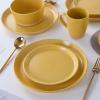 imageStone Lain Albie 32Piece Dinnerware Set Stoneware White SpeckledYellow
