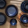imageStone Lain Brasa Modern Stoneware 32 Piece Dinnerware Sets Plates and bowls Sets Dish Set for 8 GreenBlue