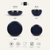 imageStone Lain Brasa Modern Stoneware 32 Piece Dinnerware Sets Plates and bowls Sets Dish Set for 8 GreenBlue