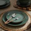 imageStone Lain Brasa Modern Stoneware 32 Piece Dinnerware Sets Plates and bowls Sets Dish Set for 8 GreenGreen