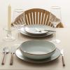 imageStone Lain Brasa Modern Stoneware 32 Piece Dinnerware Sets Plates and bowls Sets Dish Set for 8 GreenLight Green