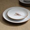 imageStone Lain Brasa Modern Stoneware 32 Piece Dinnerware Sets Plates and bowls Sets Dish Set for 8 GreenWhite