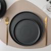 imageStone Lain Celina Stoneware 32Piece Dinnerware Set Cereal and Dinner Bowls GreyGray Matte