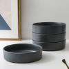 imageStone Lain Celina Stoneware 32Piece Dinnerware Set Cereal and Dinner Bowls GreyGray Matte