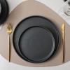 imageStone Lain Celina Stoneware 32Piece Dinnerware Set Cereal and Dinner Bowls GreyGray Matte