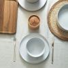 imageStone Lain Celina Stoneware 32Piece Dinnerware Set Cereal and Dinner Bowls GreyWhite