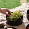 imageStone Lain Celina Stoneware Bowl Set 2Piece Round Serving Bowls Bowls for Kitchen Black